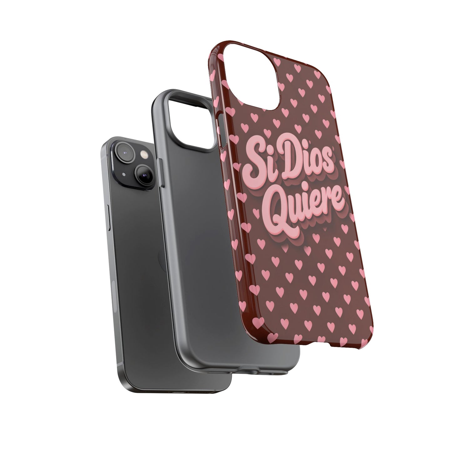 Si Dios Quiere Phone Case Latina Aesthetic Pink Hearts iPhone Samsung