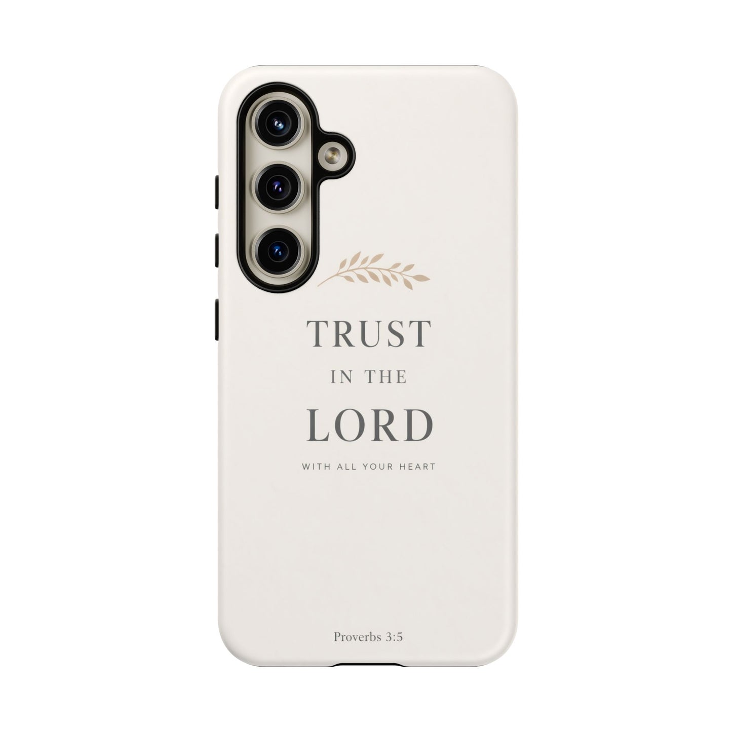 Proverbs 3:5 Christian Phone Case Trust in the Lord Minimalist Faith Cover
