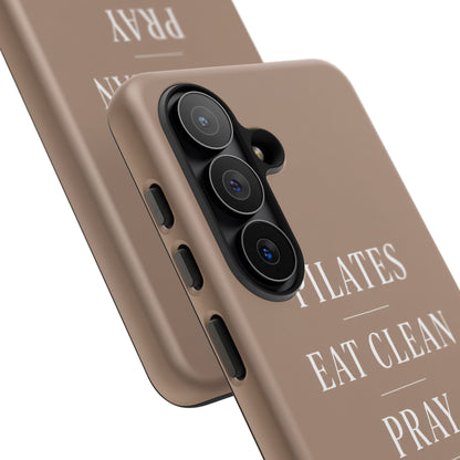 Pilates Phone Case | Eat Clean Pray Sleep Repeat Aesthetic | Wellness Girl Gift