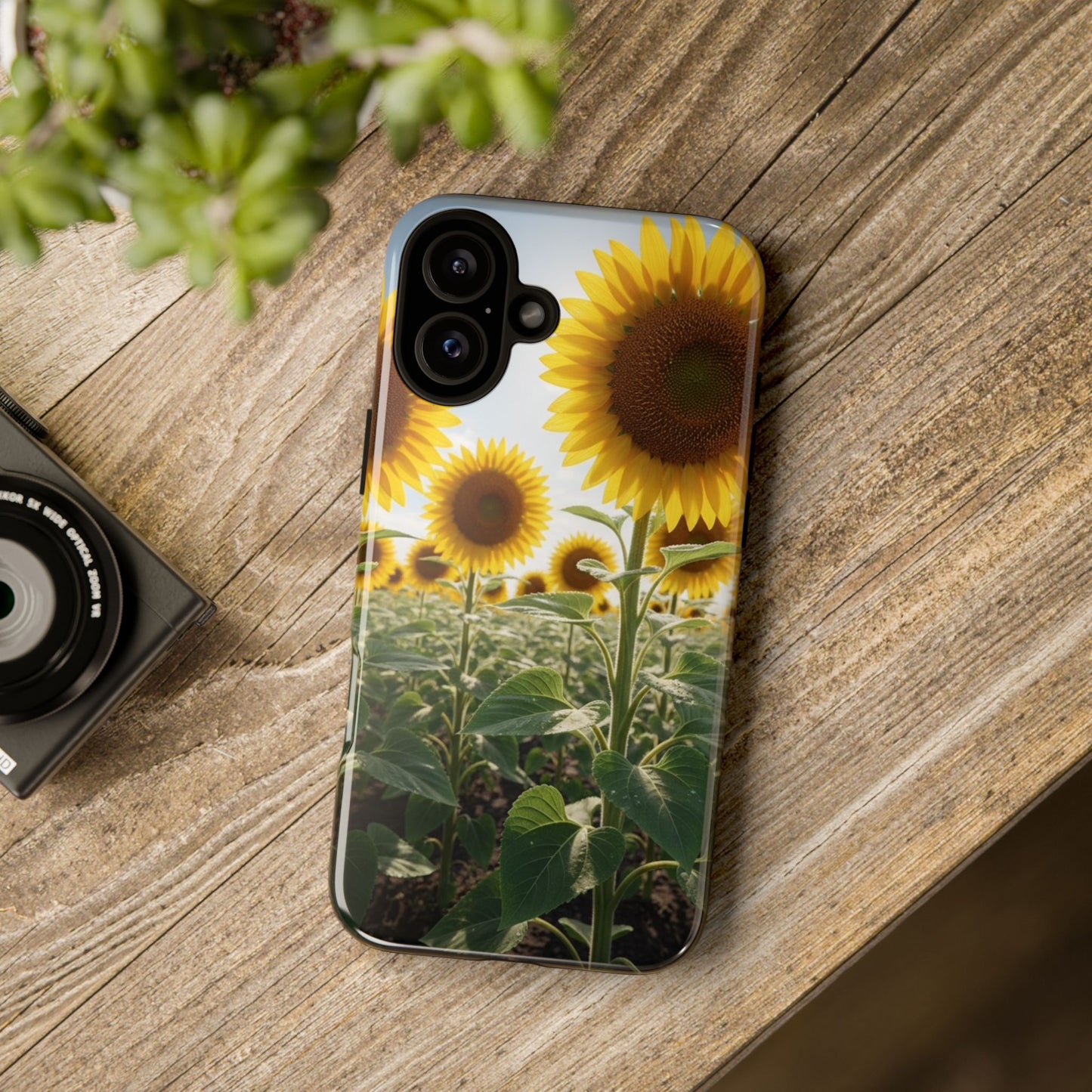 Sunflower Field Phone Case | Golden Hour Floral Aesthetic | Bright Summer Tough Case