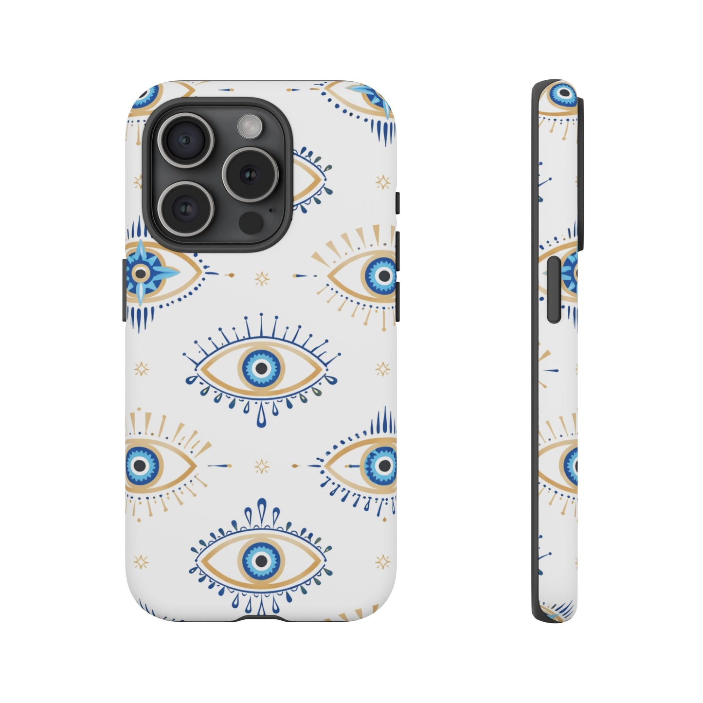 Blue Evil Eye Phone Case – Protective Slim Shockproof Cover for Iphone, Samsung Galaxy and Pixel