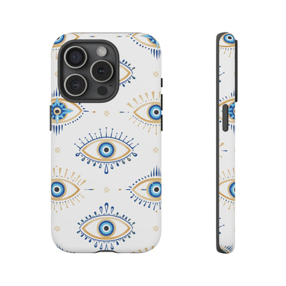 Blue Evil Eye Phone Case – Protective Slim Shockproof Cover for Iphone, Samsung Galaxy and Pixel