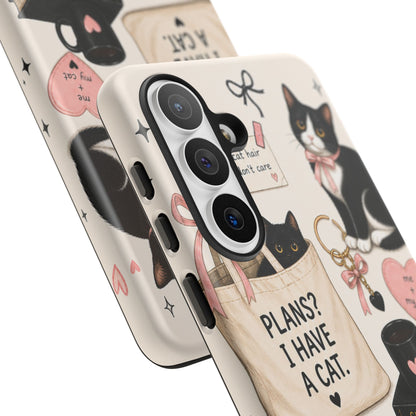 Cat Lover Phone Case | Plans? I Have A Cat Cute Aesthetic Cover