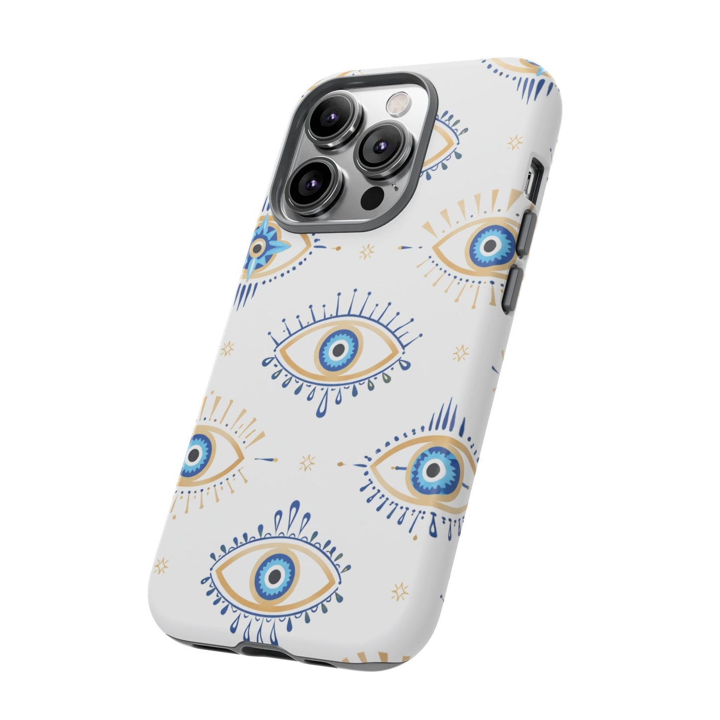 Blue Evil Eye Phone Case – Protective Slim Shockproof Cover for Iphone, Samsung Galaxy and Pixel