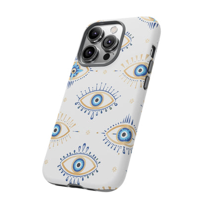 Blue Evil Eye Phone Case – Protective Slim Shockproof Cover for Iphone, Samsung Galaxy and Pixel