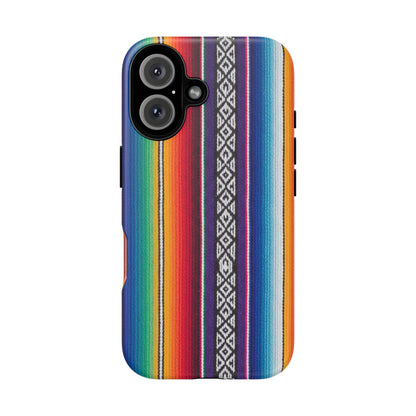 Serape Stripe Phone Case – Colorful Mexican Blanket Pattern Tough Case