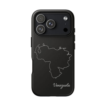 Venezuela Outline Phone Case – Minimal Country Map Tough Case (iPhone, Samsung, Pixel)