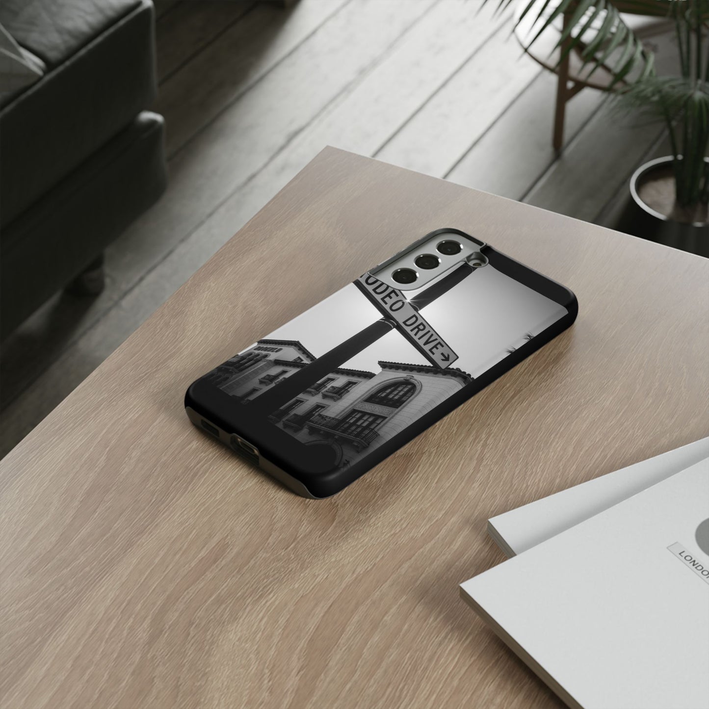 Rodeo Drive Phone Case | Los Angeles Aesthetic Black & White Photography | Luxury LA Street Tough Case for iPhone & Samsung