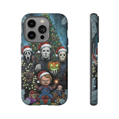 Christmas Horror Phone Case – Festive Slasher Collage Tough Case (iPhone, Samsung, Pixel)
