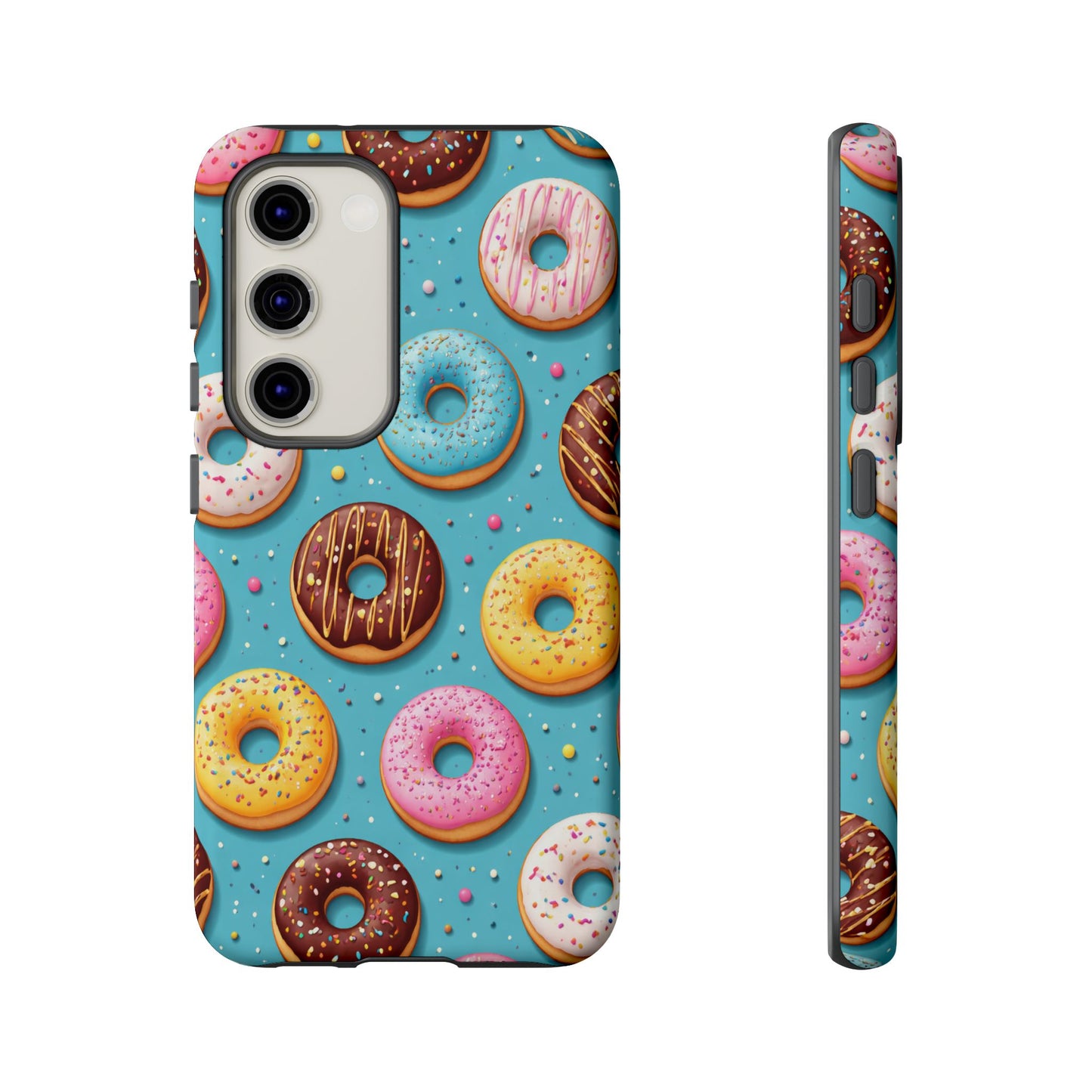 Cute Donut Pattern Phone Case – Colorful Sprinkles Dessert Design for Iphone, Samsung Galaxy and Pixel