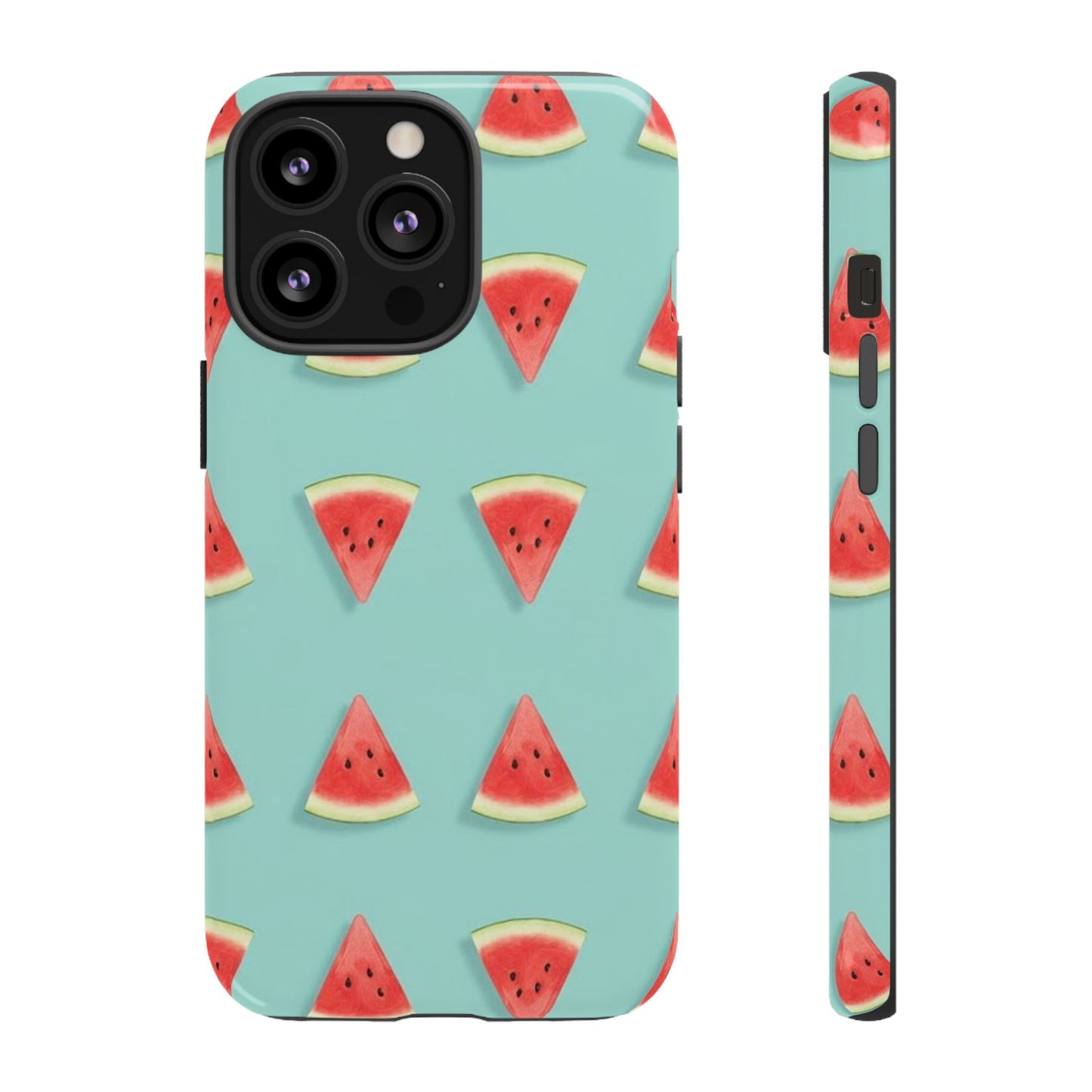 Watermelon Phone Case – Pastel Blue Summer Fruit Tough Case (iPhone, Samsung, Pixel)