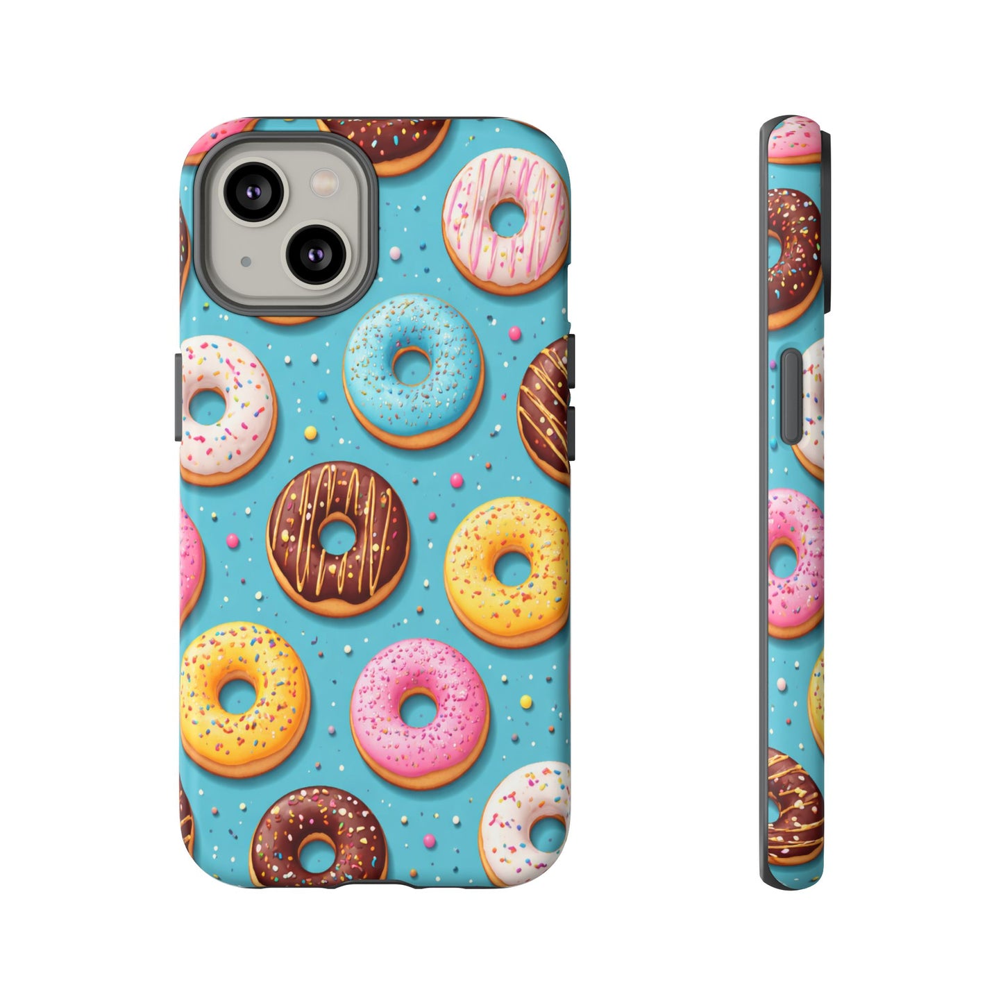 Cute Donut Pattern Phone Case – Colorful Sprinkles Dessert Design for Iphone, Samsung Galaxy and Pixel