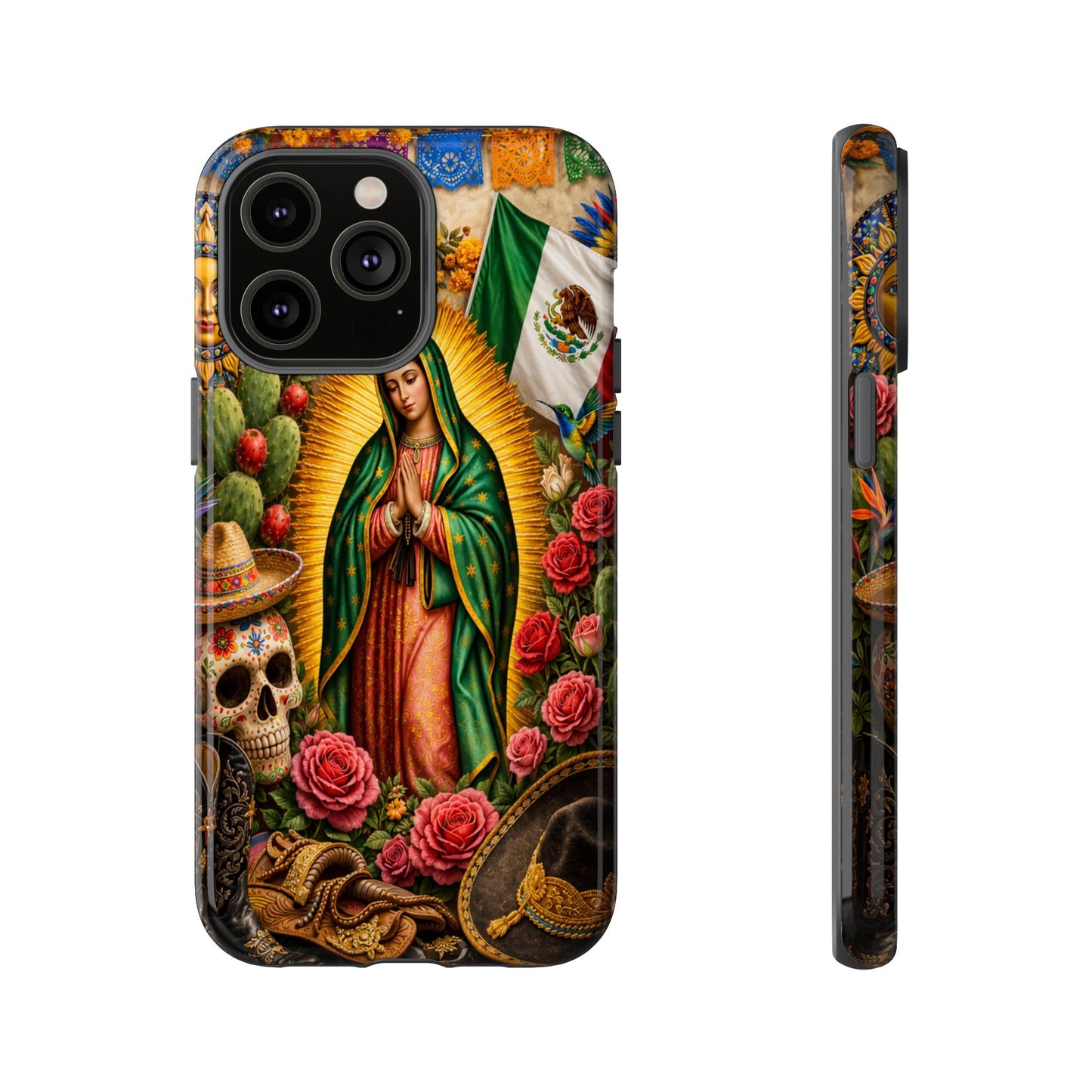 Virgen de Guadalupe Phone Case Mexican Floral iPhone Samsung Pixel Case