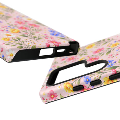 Wildflower Floral Phone Case Vintage Spring Meadow Tough Cover