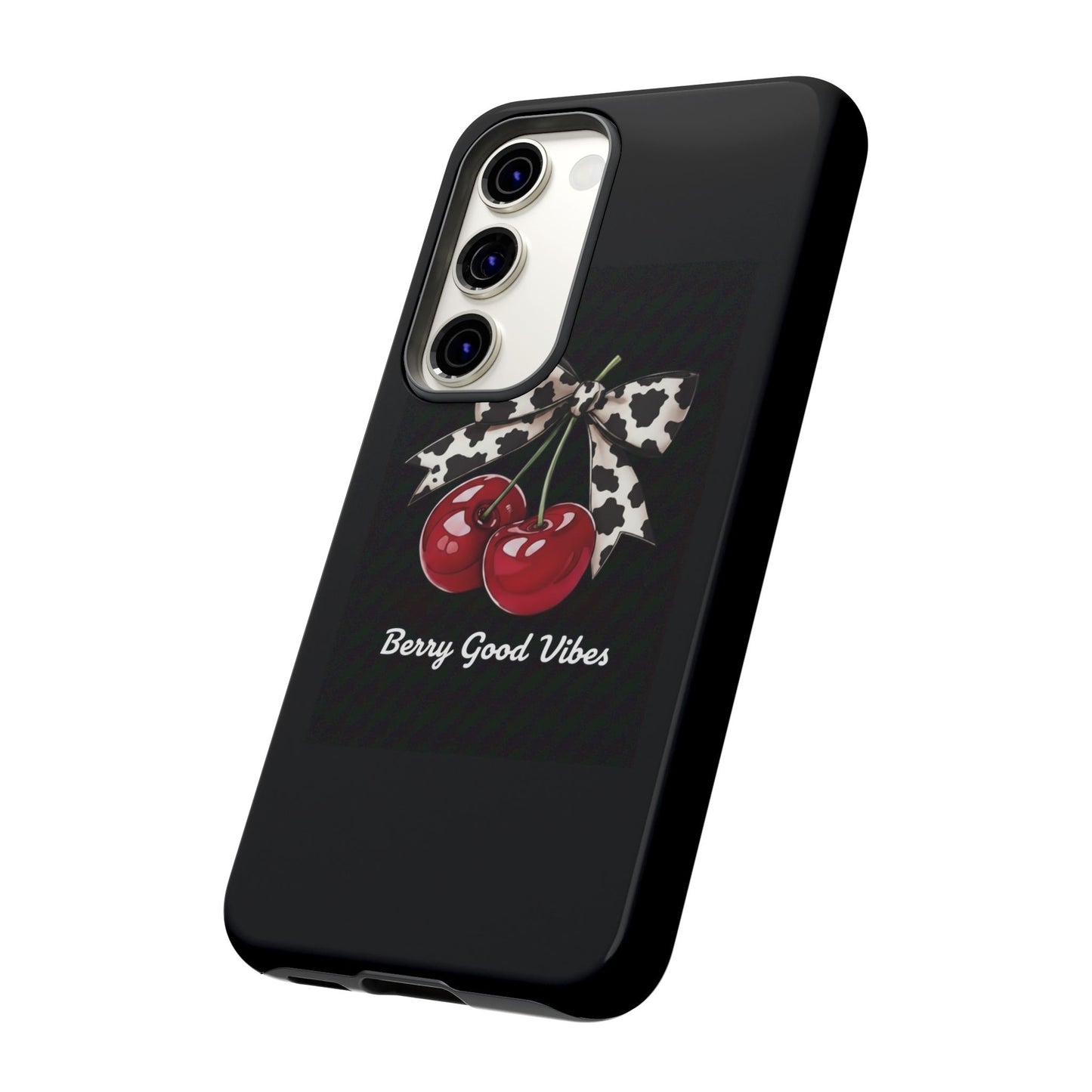 Cherry Cow Print Phone Case | Coquette Bow Aesthetic | Tough Protective Case