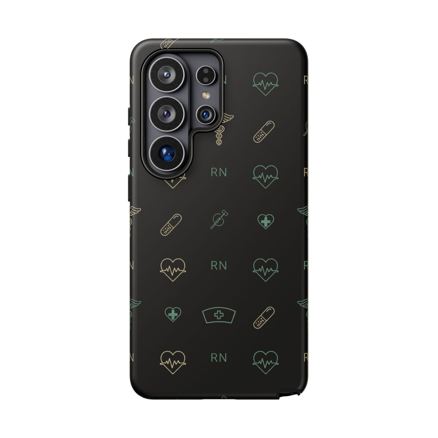 RN Nurse Phone Case – Minimal Medical Icon Pattern Healthcare Worker Tough Case