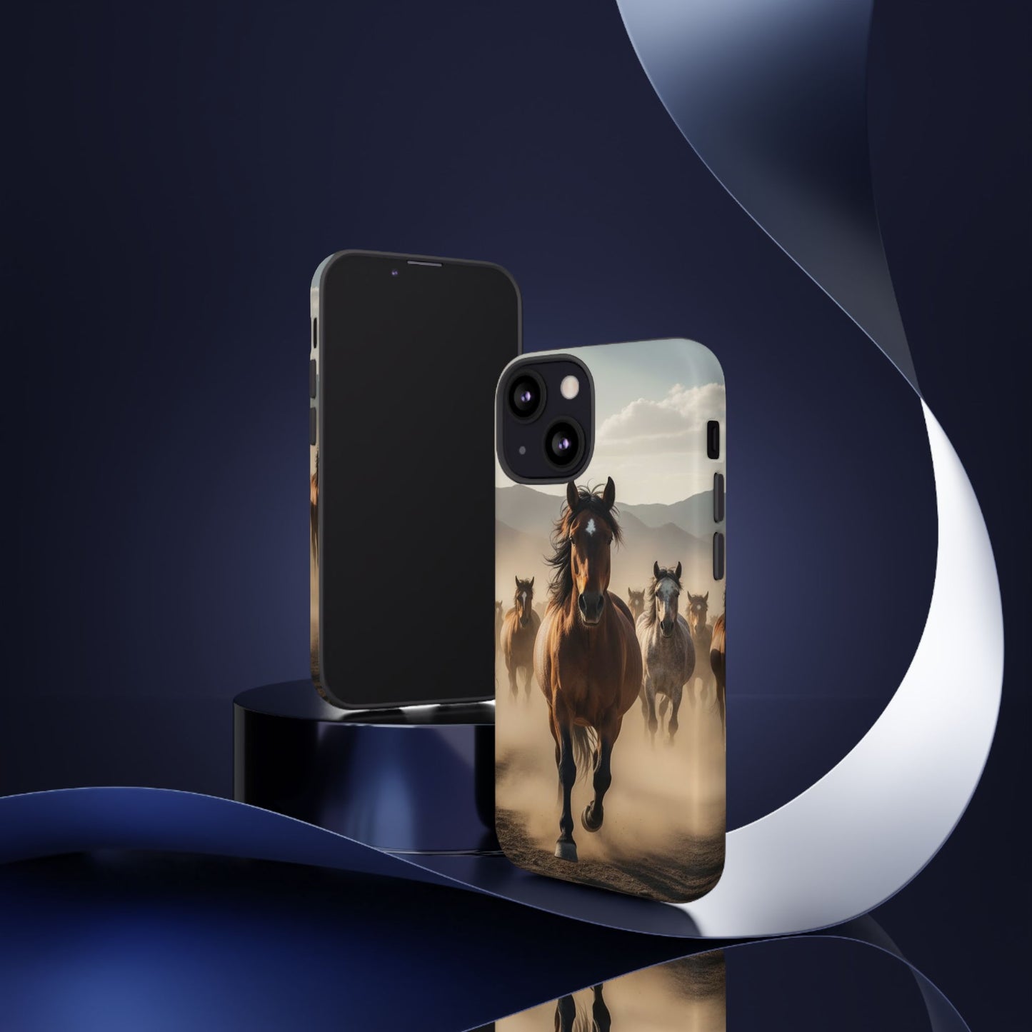Running Horses Phone Case | Wild Mustang Herd Tough Protective Cover