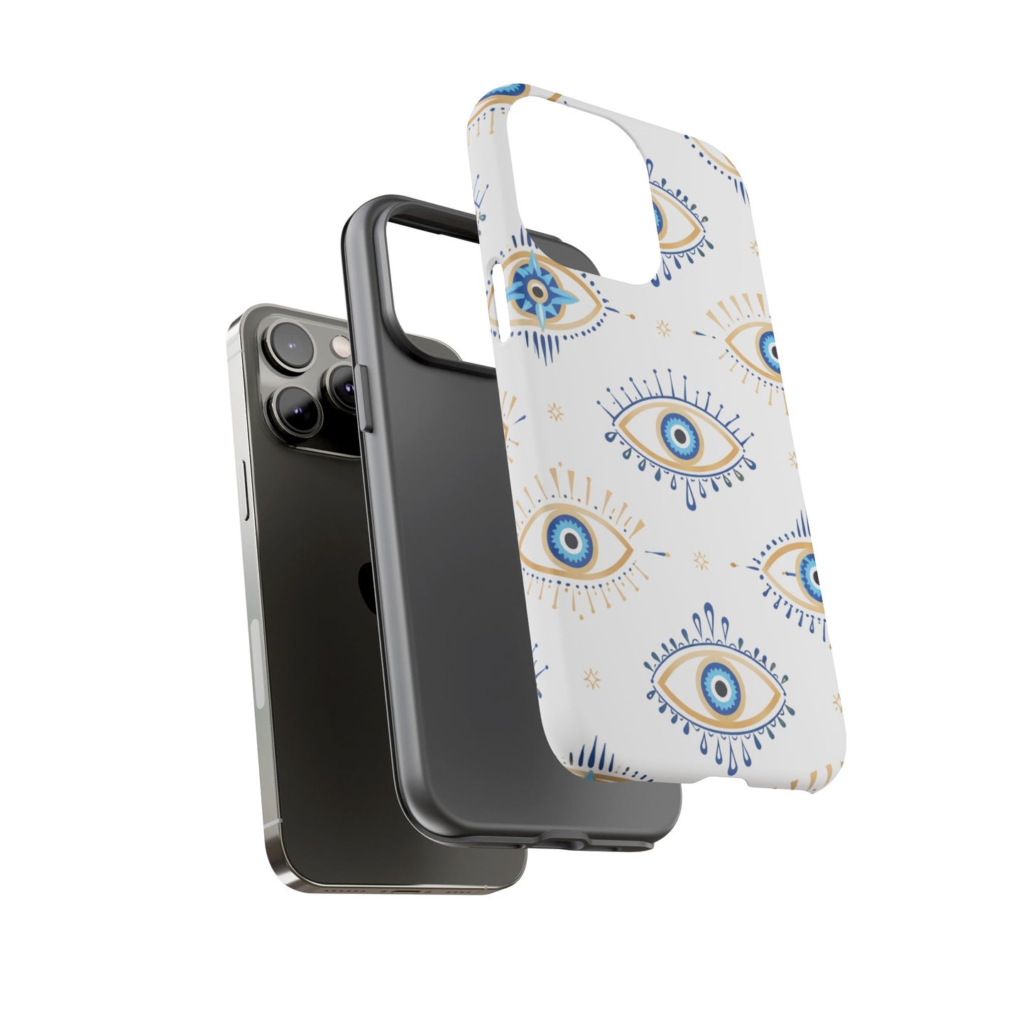 Blue Evil Eye Phone Case – Protective Slim Shockproof Cover for Iphone, Samsung Galaxy and Pixel