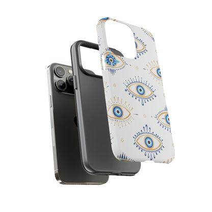 Blue Evil Eye Phone Case – Protective Slim Shockproof Cover for Iphone, Samsung Galaxy and Pixel