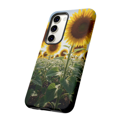 Sunflower Field Phone Case | Golden Hour Floral Aesthetic | Bright Summer Tough Case