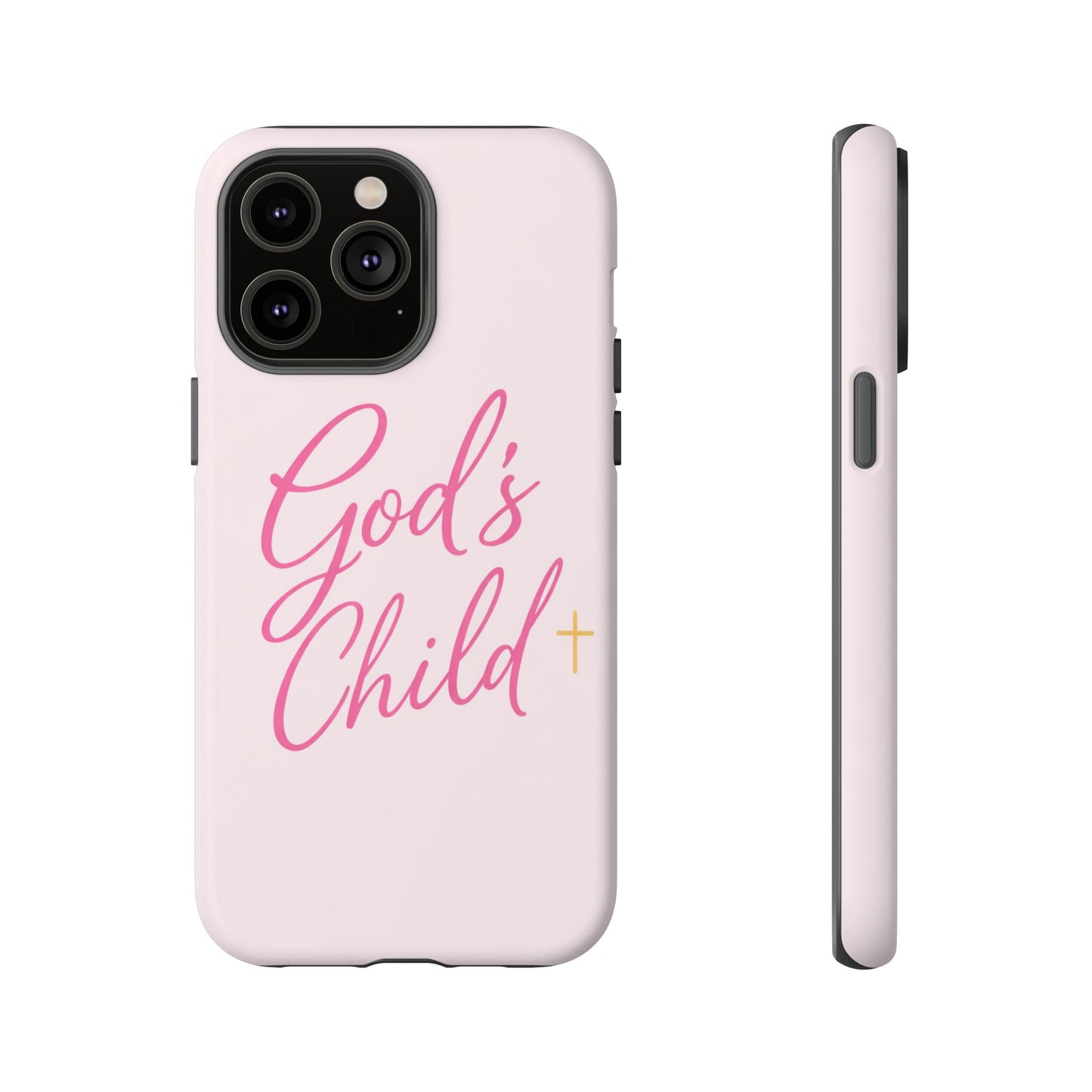Gods Child Phone Case Christian Pink Aesthetic Tough iPhone Case