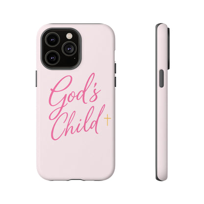Gods Child Phone Case Christian Pink Aesthetic Tough iPhone Case