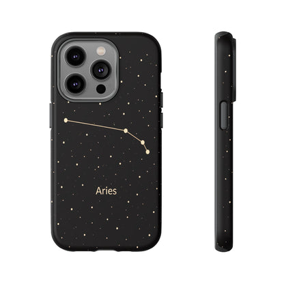 Aries Zodiac Constellation Phone Case – Luxe Gold Celestial Cover