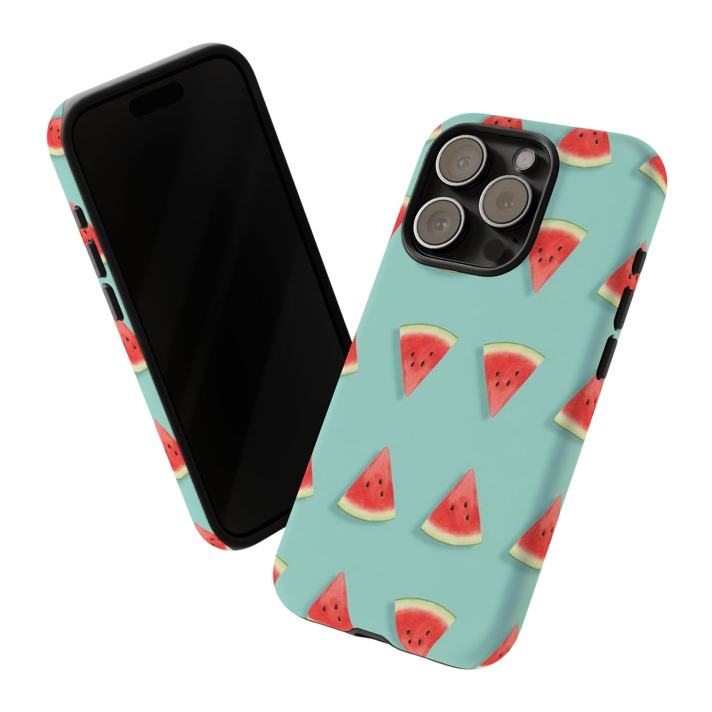 Watermelon Phone Case – Pastel Blue Summer Fruit Tough Case (iPhone, Samsung, Pixel)