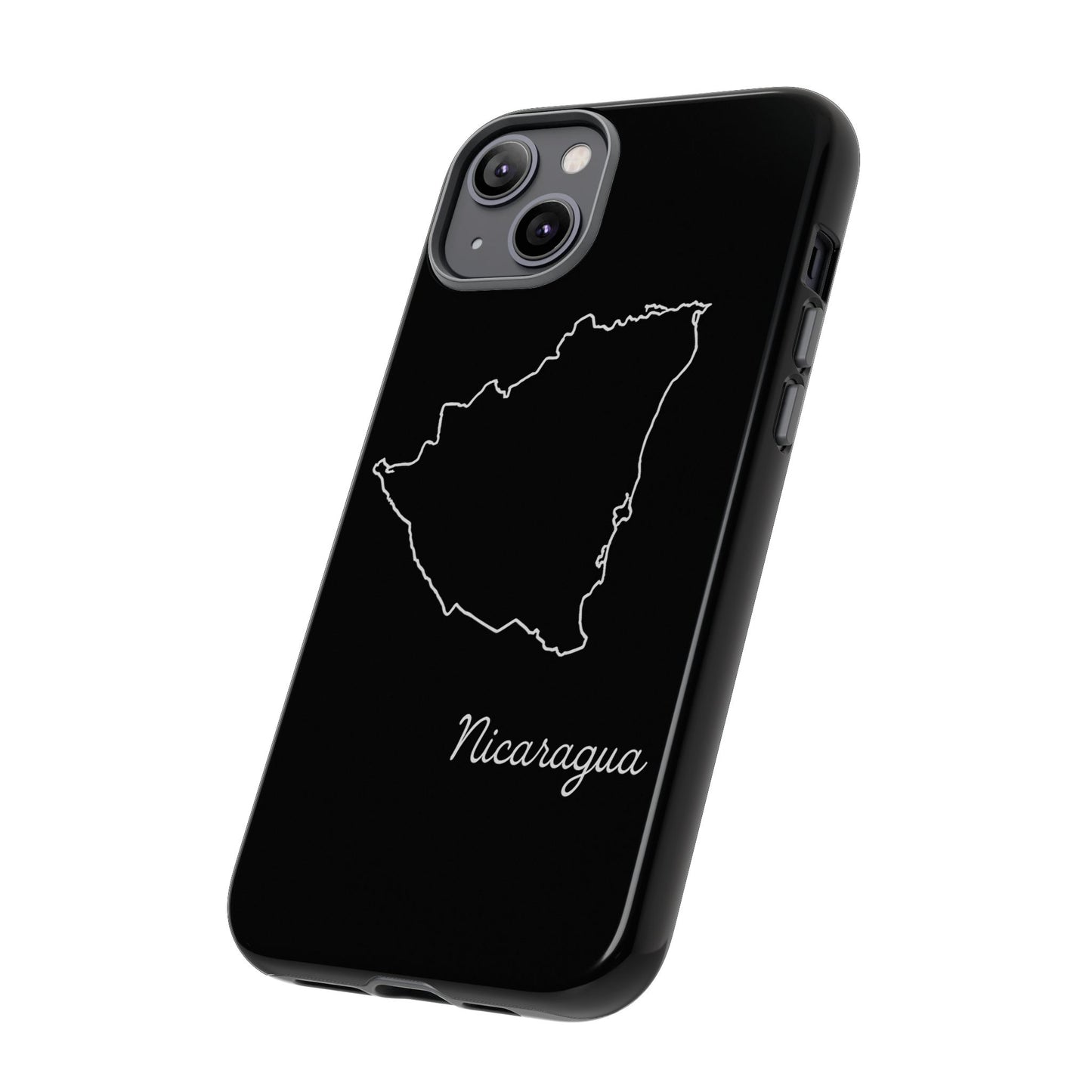Nicaragua Outline Phone Case – Minimal Country Map Tough Case (iPhone, Samsung, Pixel)
