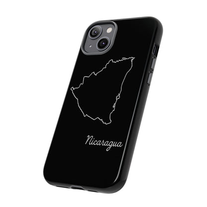 Nicaragua Outline Phone Case – Minimal Country Map Tough Case (iPhone, Samsung, Pixel)