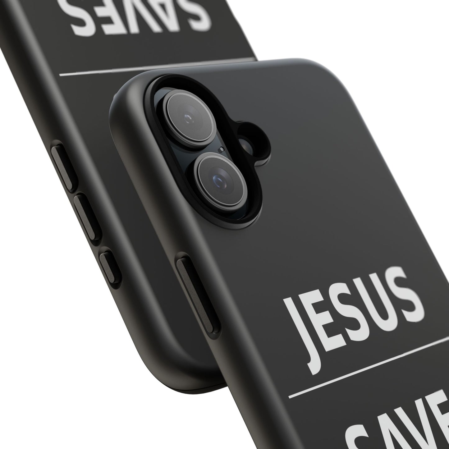 Jesus Saves Phone Case Christian Religious Minimalist Black Tough Cover