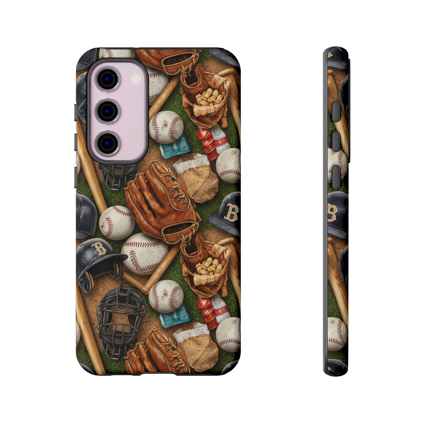 Baseball Gear Collage Phone Case – Vintage Baseball Equipment Sports Tough Case