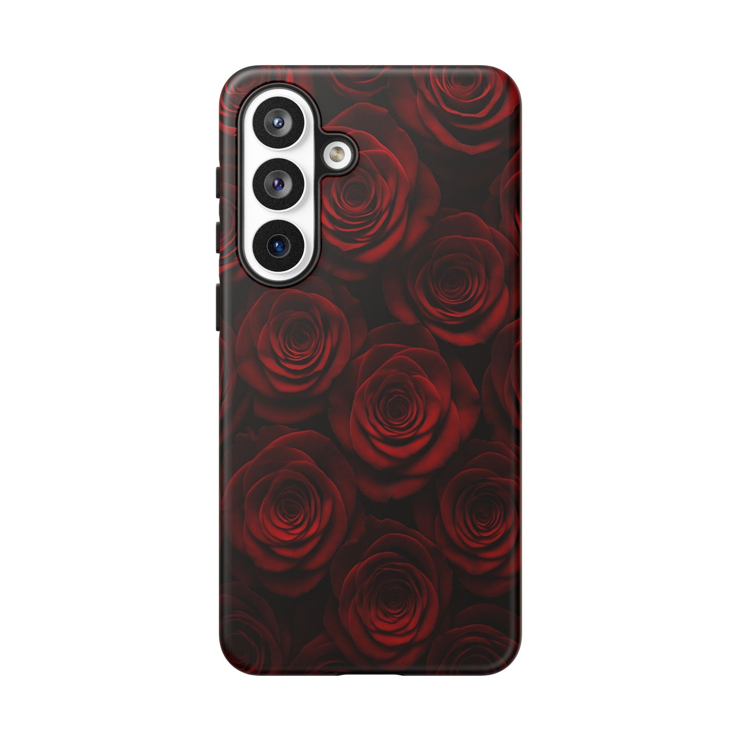 Dark Red Rose Phone Case – Gothic Floral Tough Case (iPhone, Samsung, Pixel)