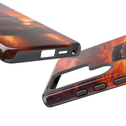 Big Rig Truck Phone Case Sunset Highway Semi Truck iPhone Samsung Cover
