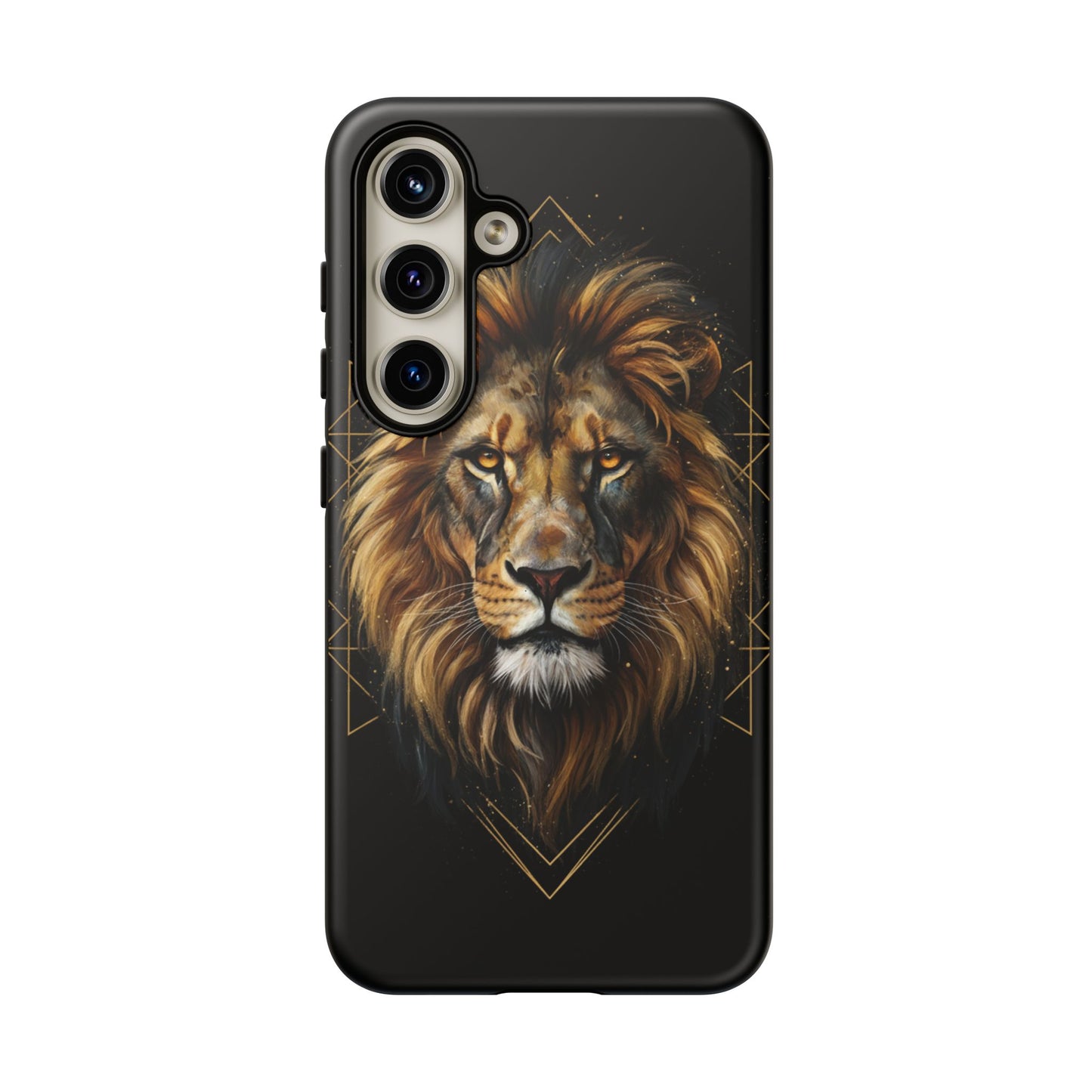 Majestic Lion Phone Case – Black Gold Luxury Lion Art Tough Protective Case