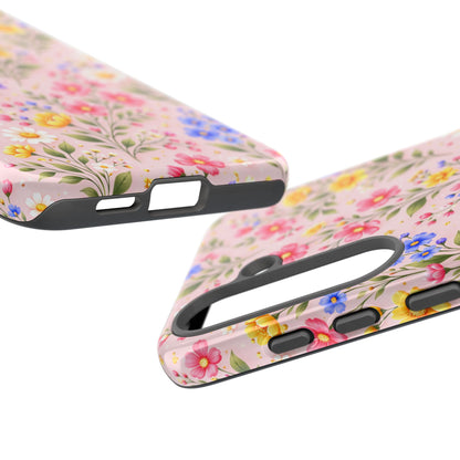 Wildflower Floral Phone Case Vintage Spring Meadow Tough Cover