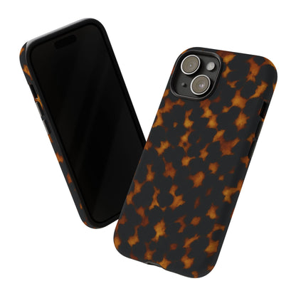 Tortoiseshell Phone Case – Brown Leopard Pattern Luxury Tough Protective Case