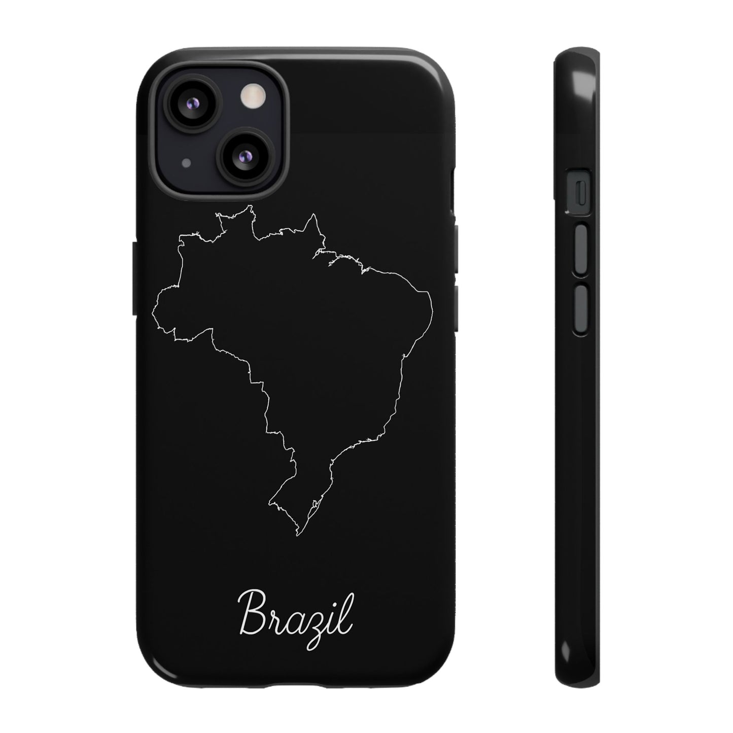 Brazil Outline Phone Case – Minimal Country Map Tough Case (iPhone, Samsung, Pixel)