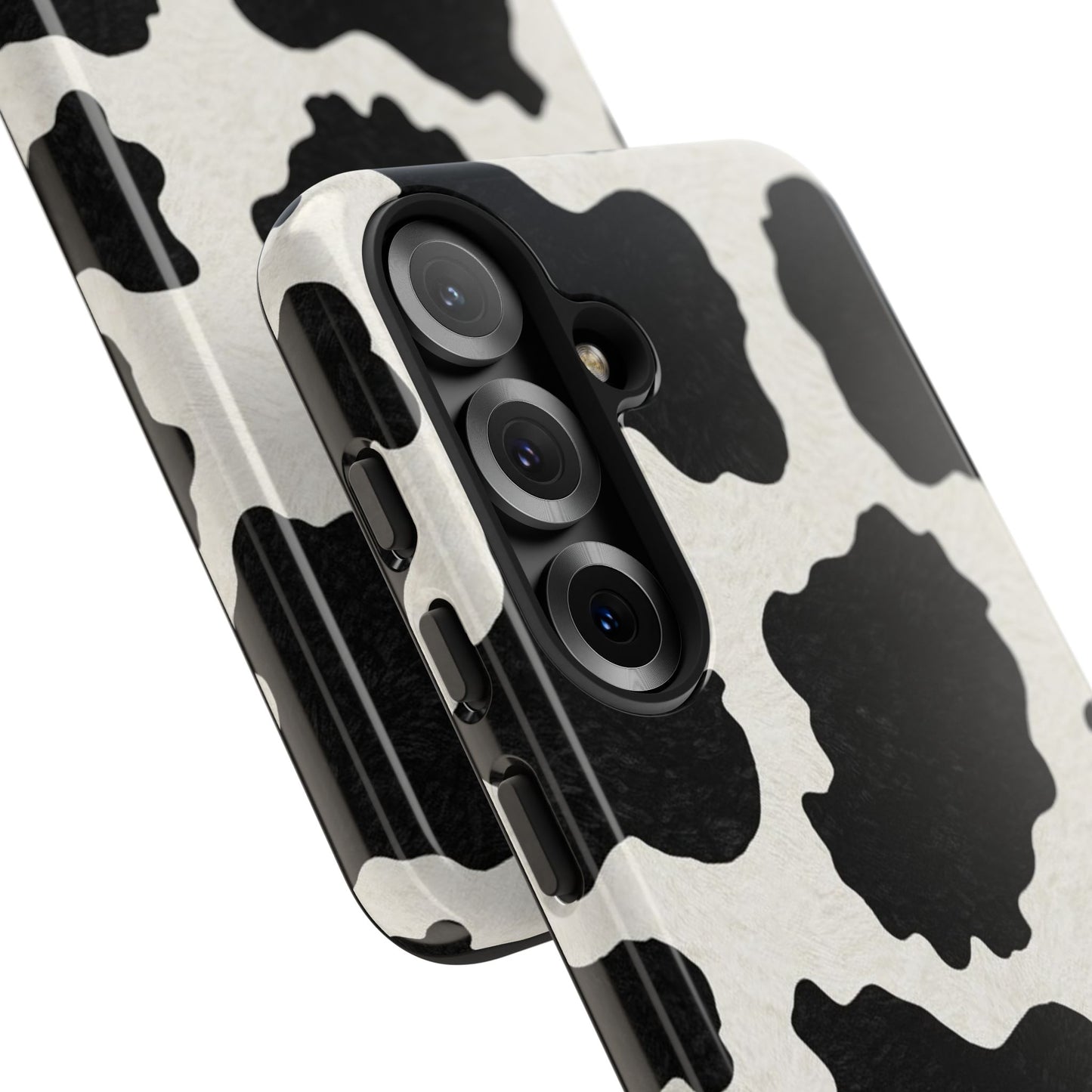 Black & White Cow Print Phone Case | Aesthetic Tough Protective Case