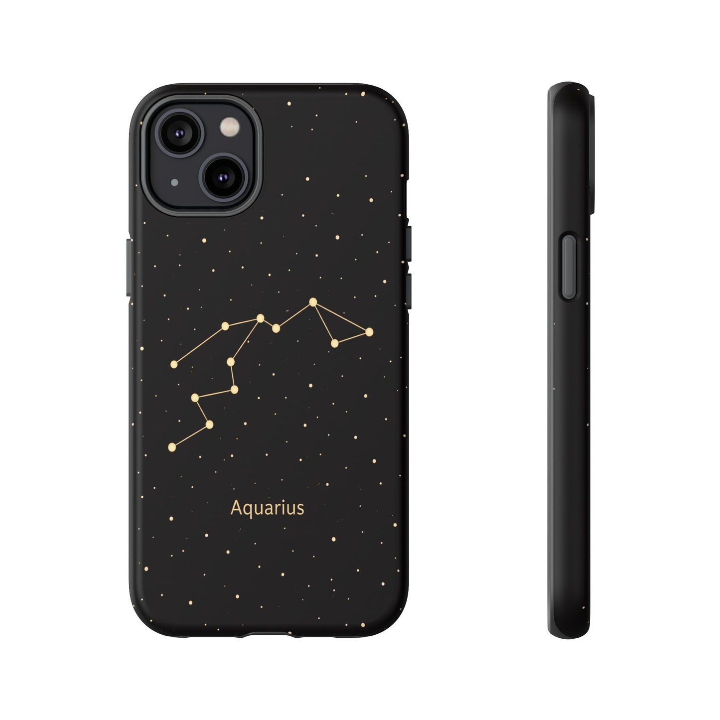 Aquarius Zodiac Constellation Phone Case – Luxe Gold Celestial Cover