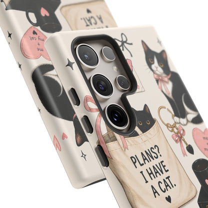 Cat Lover Phone Case | Plans? I Have A Cat Cute Aesthetic Cover