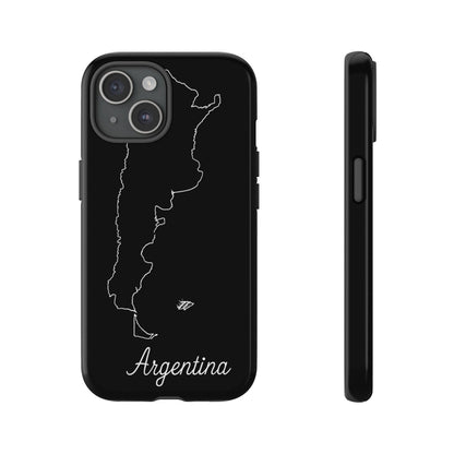 Argentina Outline Phone Case – Minimal Country Map Tough Case (iPhone, Samsung, Pixel)