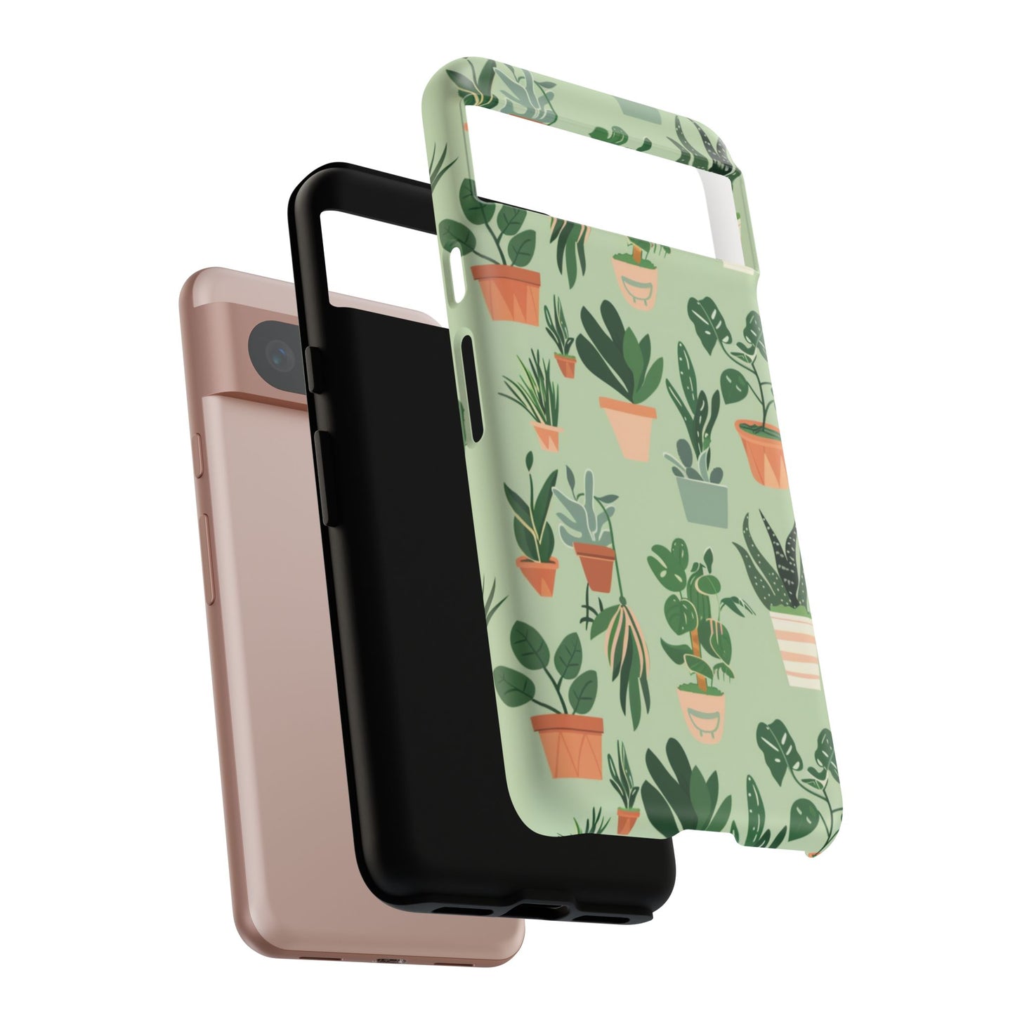 Plant Lover Phone Case | Cute Potted Plants Pattern | Botanical Aesthetic Tough Case