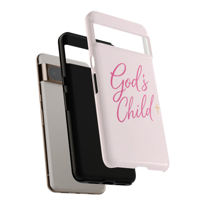 Gods Child Phone Case Christian Pink Aesthetic Tough iPhone Case