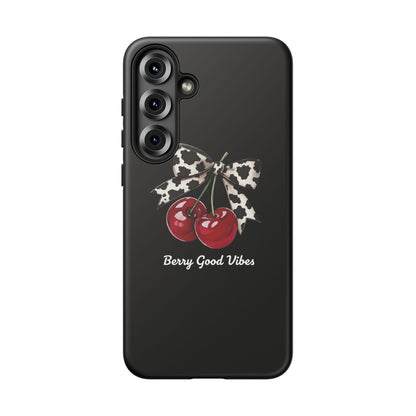 Cherry Cow Print Phone Case | Coquette Bow Aesthetic iPhone & Samsung Tough Case