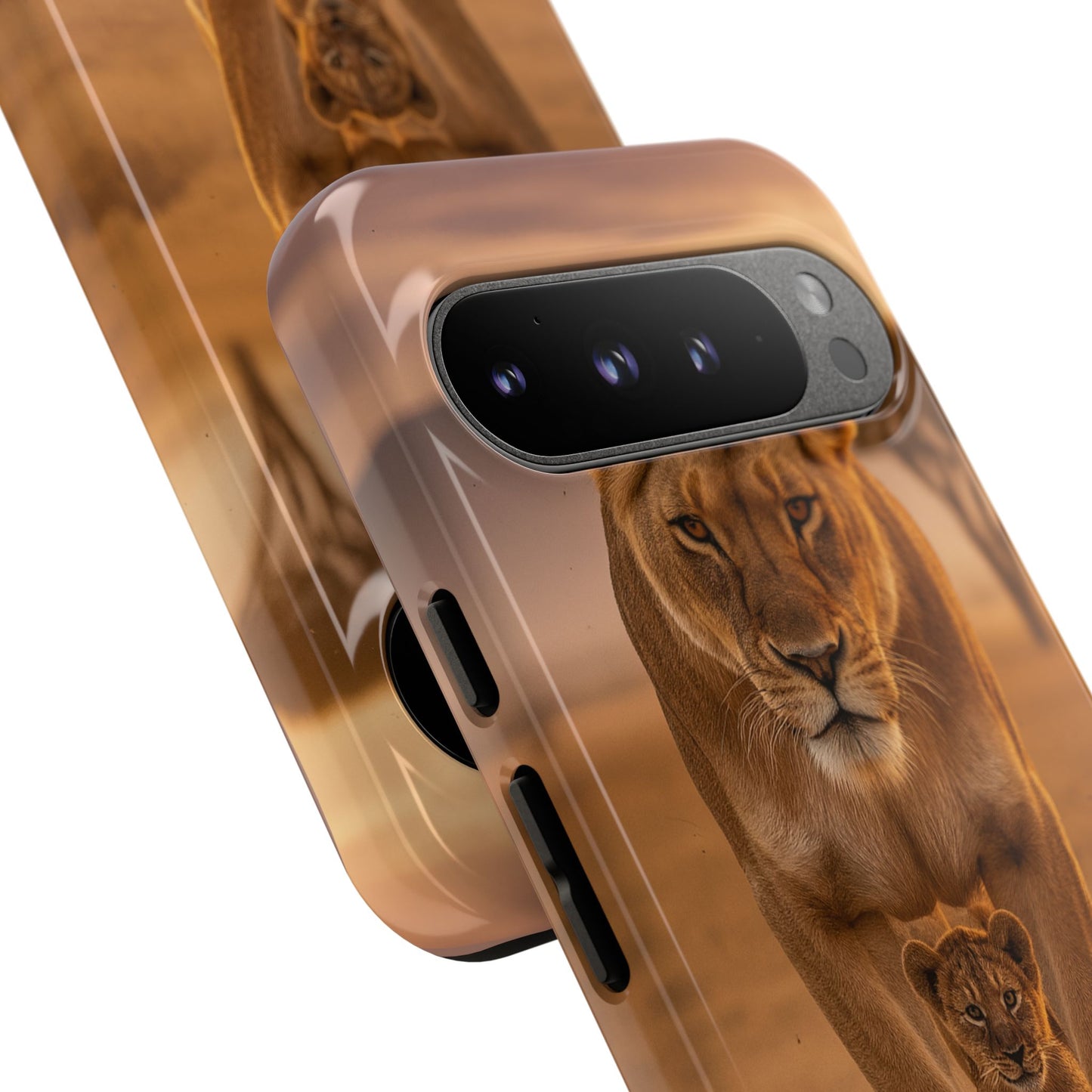 Lioness & Cub Phone Case | Safari Wildlife Tough Case for iPhone & Samsung