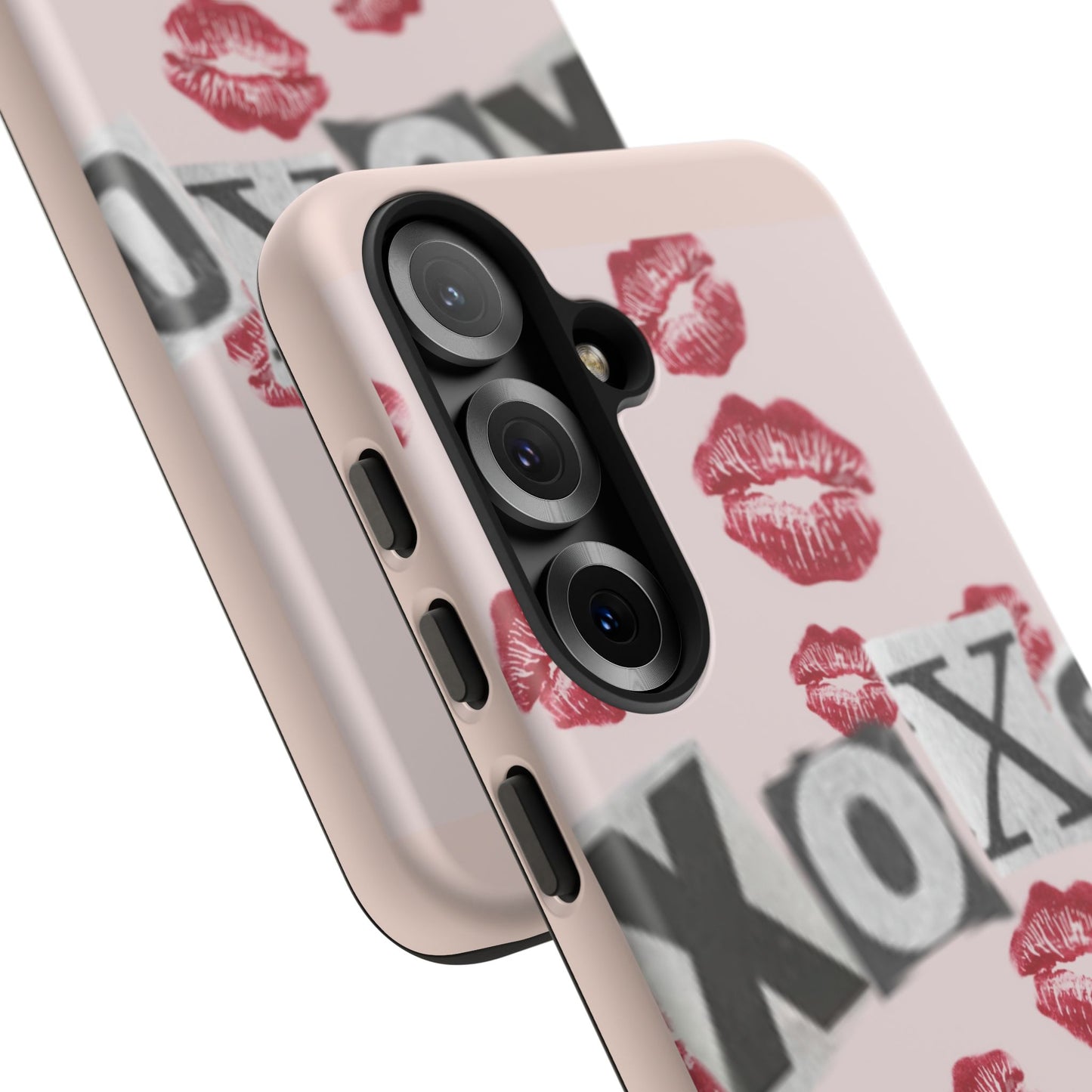 XOXO Kiss Print Phone Case | Coquette Valentine Aesthetic | Cute Pink Lipstick Kiss Tough Case for iPhone & Samsung