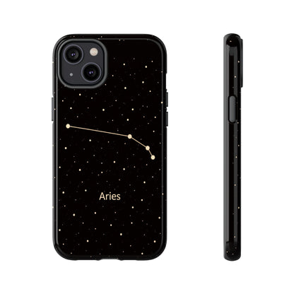 Aries Zodiac Constellation Phone Case – Luxe Gold Celestial Cover