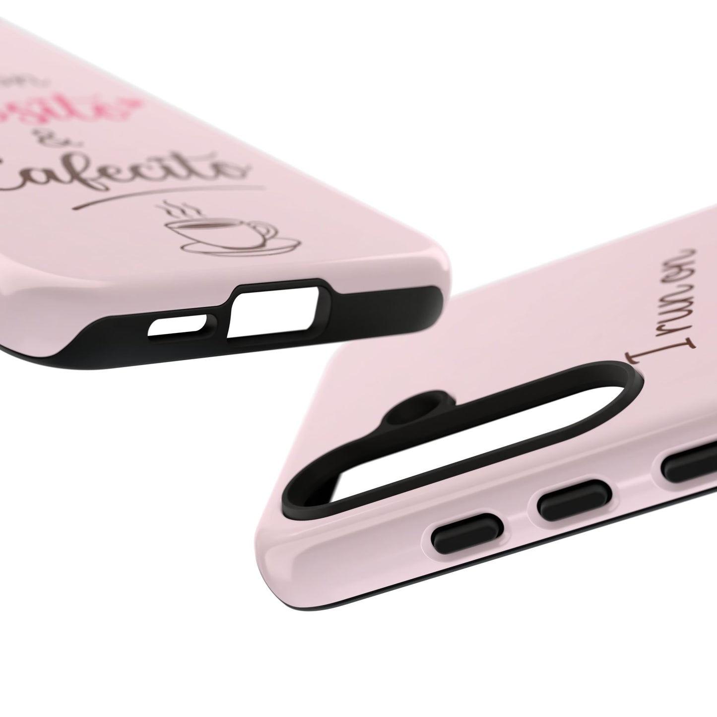 I Run on Diosito y Cafecito Phone Case, Pink Aesthetic Latina Faith Coffee Case, Girly Protective iPhone Samsung Cover