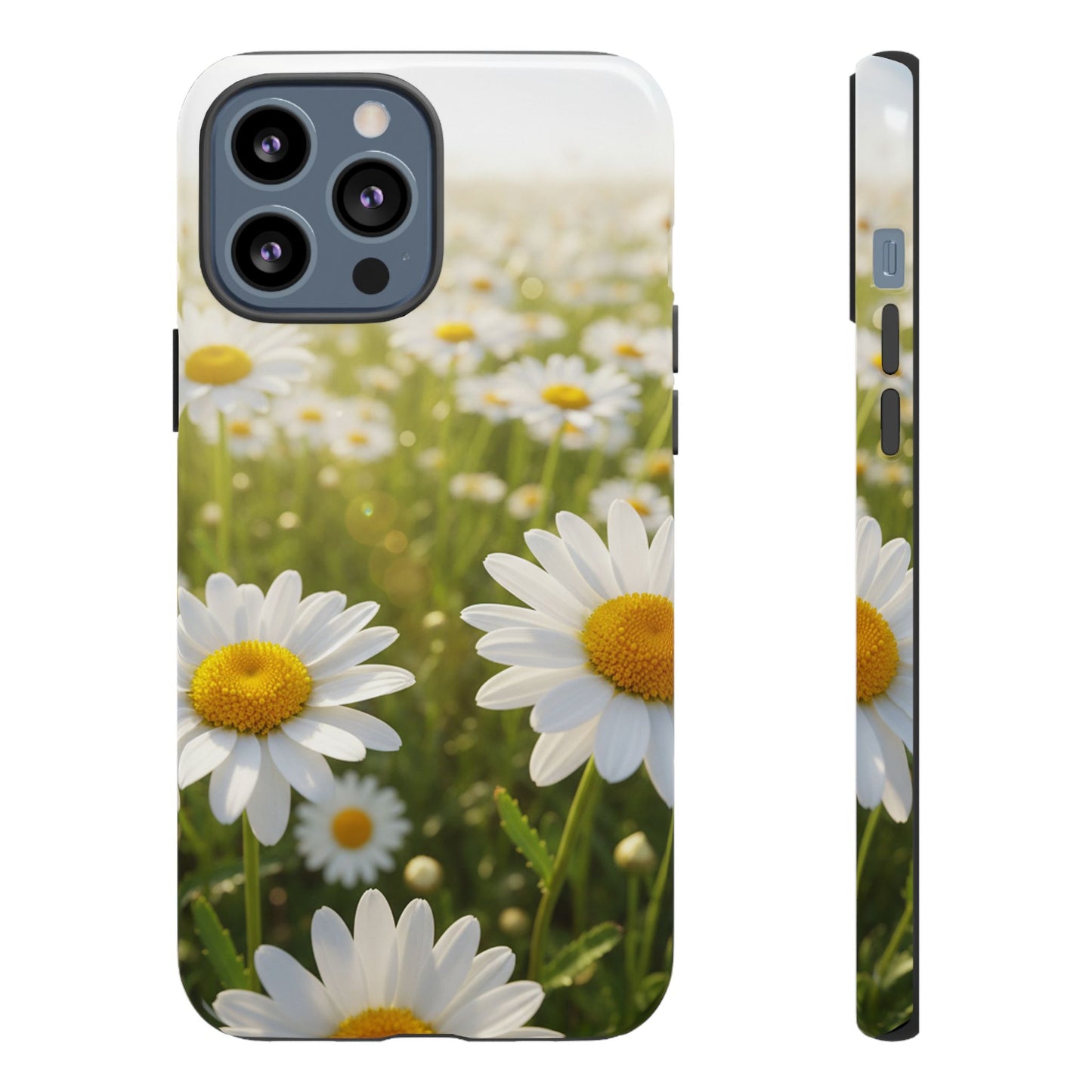 Daisy Phone Case – Floral Spring Field Tough Protective Case (iPhone, Samsung, Pixel)
